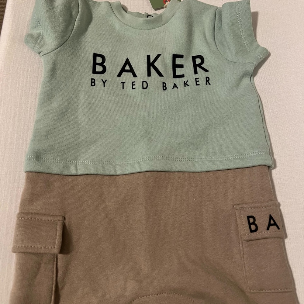 Ted Baker Baby Top in Cream and Tan